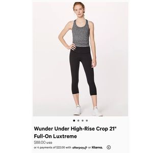 Lululemon Black Crop